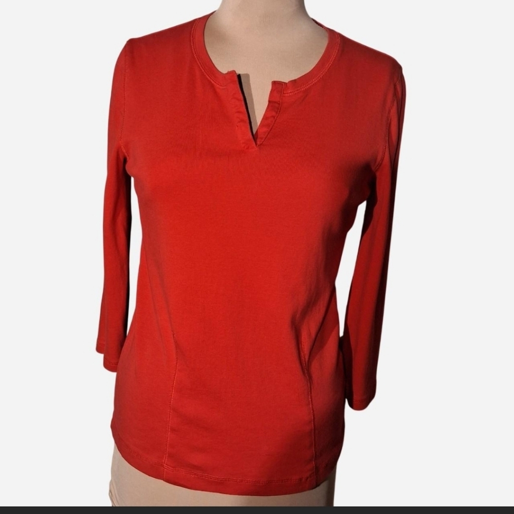 Jones New York Red Knit Casual Top Large